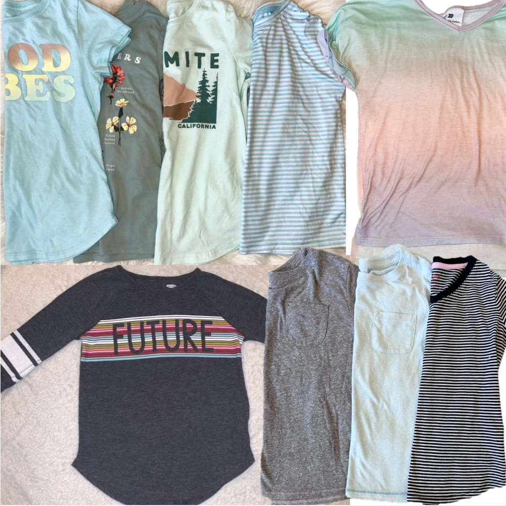 ❌SOLD❌Graphic Tee bundle- T-Shirt’s- 6-7 girl great for school- 9 QTY